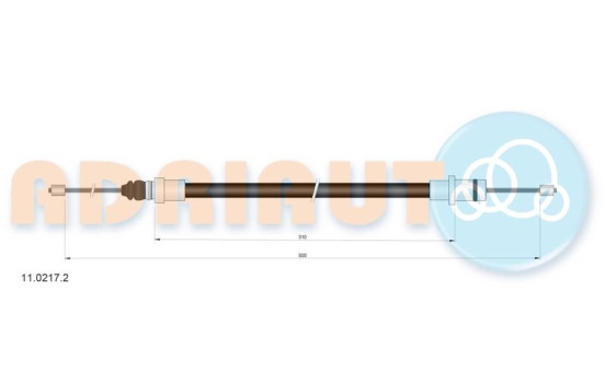 Pull cable, parking brake