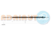 Pull cable, parking brake