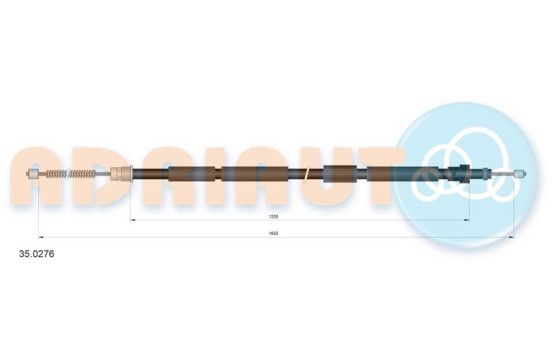 Pull cable, parking brake