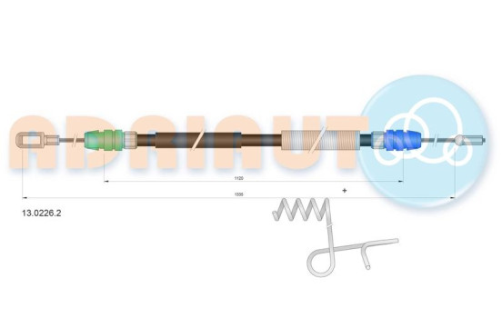 Pull cable, parking brake