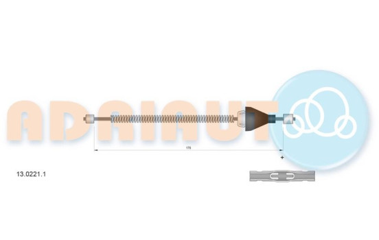 Pull cable, parking brake