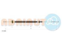 Pull cable, parking brake