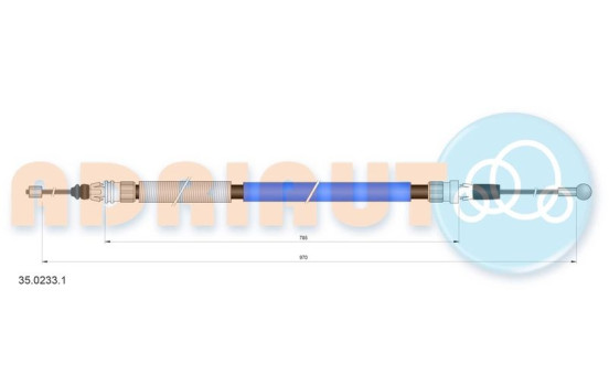 Pull cable, parking brake