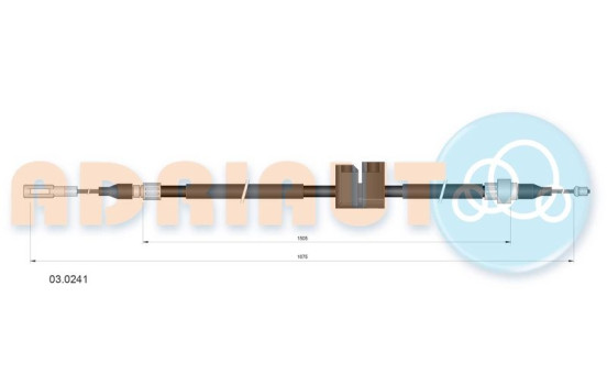 Pull cable, parking brake