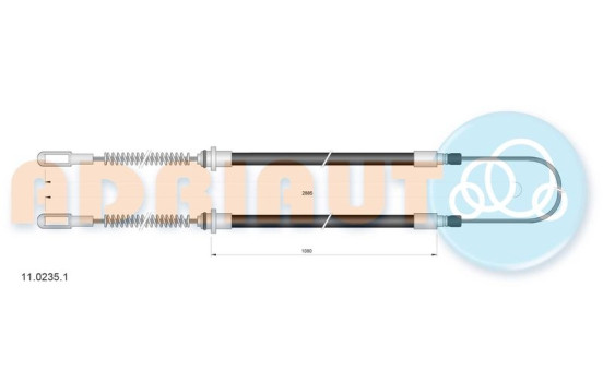Pull cable, parking brake