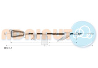 Pull cable, parking brake