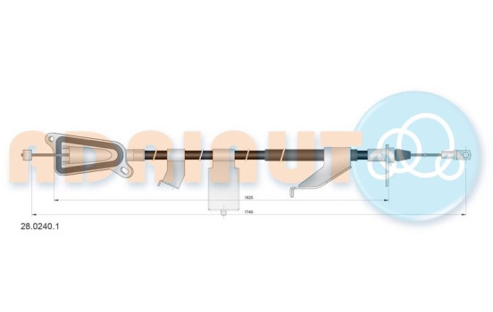 Pull cable, parking brake