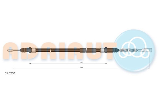 Pull cable, parking brake