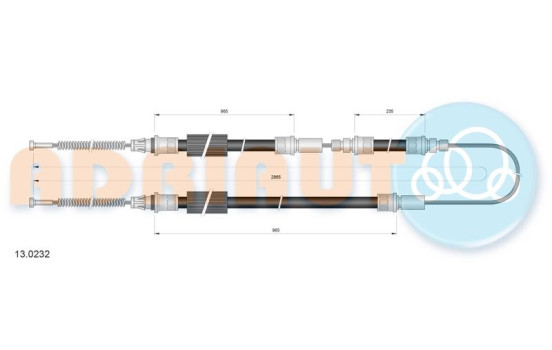 Pull cable, parking brake