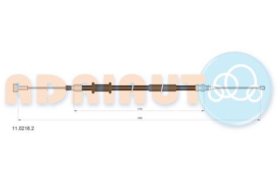 Pull cable, parking brake