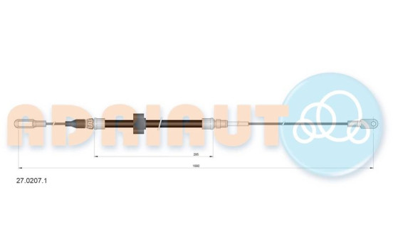 Pull cable, parking brake