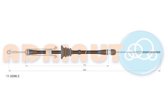 Pull cable, parking brake