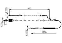 Pull cable, parking brake
