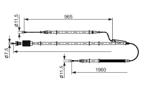 Pull cable, parking brake