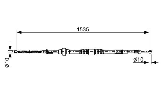 Pull cable, parking brake