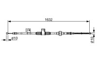 Pull cable, parking brake