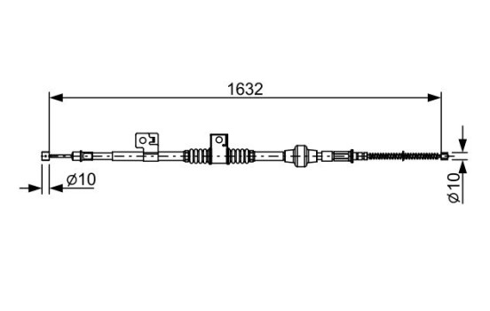 Pull cable, parking brake