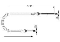 Pull cable, parking brake