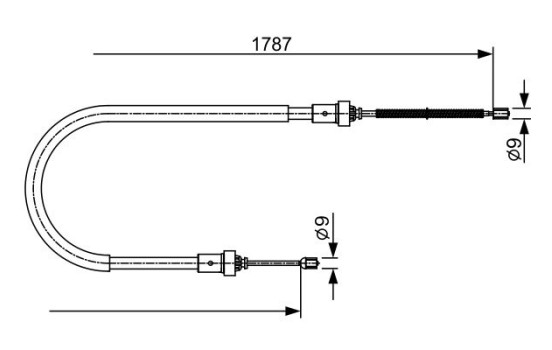 Pull cable, parking brake