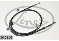 Pull cable, parking brake