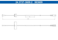 Traction cable, parking brake 24.3727-3609.2 ATE