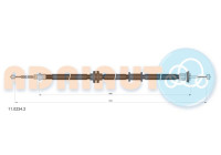 Traction cable, parking brake