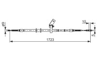 Traction cable, parking brake