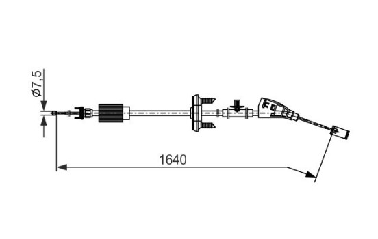 Traction cable, parking brake