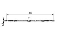 Traction cable, parking brake