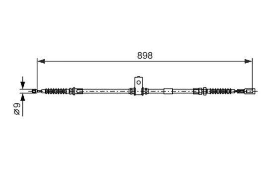 Traction cable, parking brake