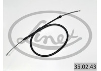 Traction cable, parking brake