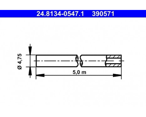 Brake Lines 24.8134-0547.1 ATE, Image 2