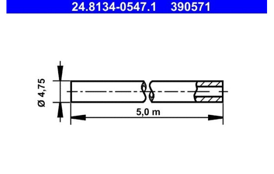 Brake Lines 24.8134-0547.1 ATE, Image 2