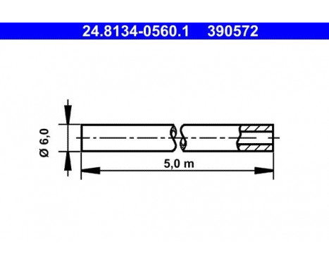 Brake Lines 24.8134-0560.1 ATE, Image 2