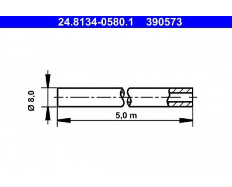 Brake Lines 24.8134-0580.1 ATE, Image 2