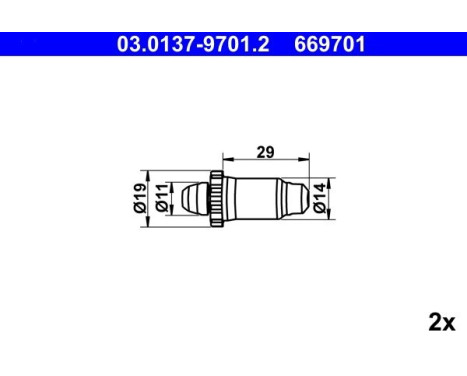 Accessory Kit, parking brake shoes adjusting nut