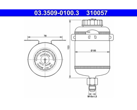 Compensation reservoir, brake fluid