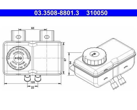 Expansion Tank, brake fluid