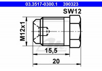 Screw Plug, brake master cylinder 03.3517-0300.1 ATE