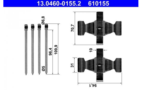 Accessory Kit, disc brake pads