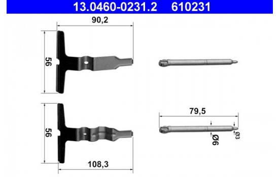 Accessory Kit, disc brake pads