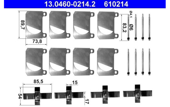Accessory Kit, disc brake pads