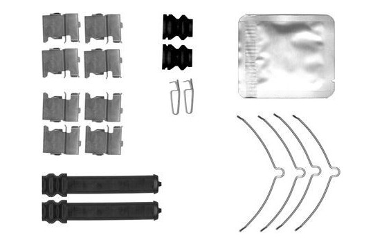 Accessory set, disc brake pad