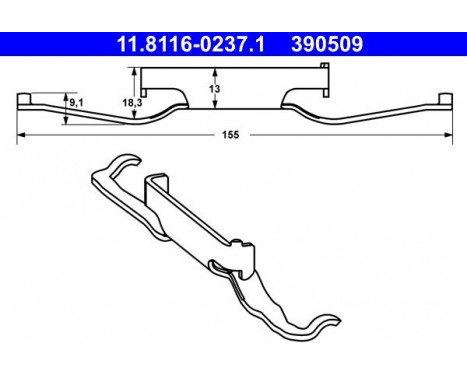 Spring, brake caliper