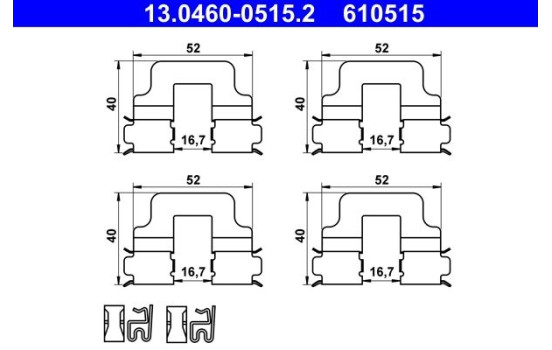 Accessory Kit, disc brake pad, Image 2