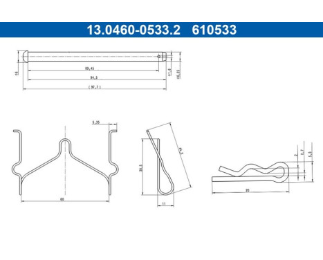 Accessory kit, disc brake pad, Image 2