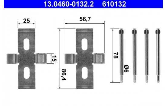 Accessory Kit, disc brake pads