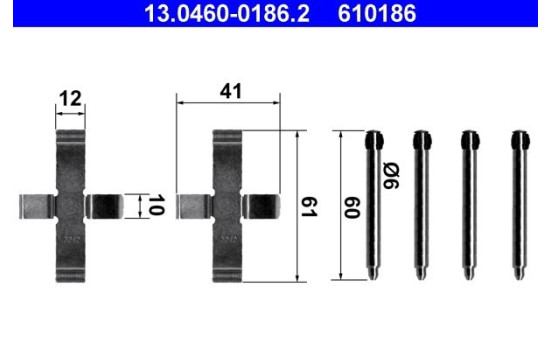 Accessory Kit, disc brake pads