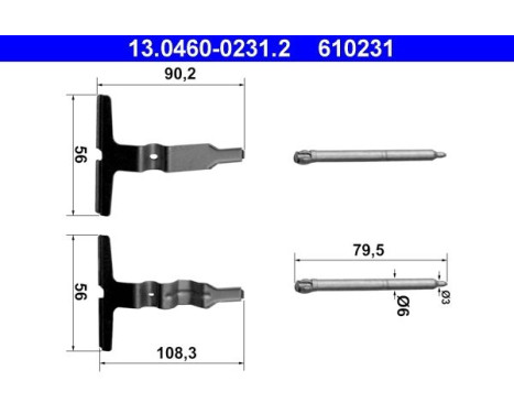 Accessory Kit, disc brake pads