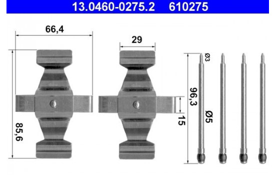 Accessory Kit, disc brake pads